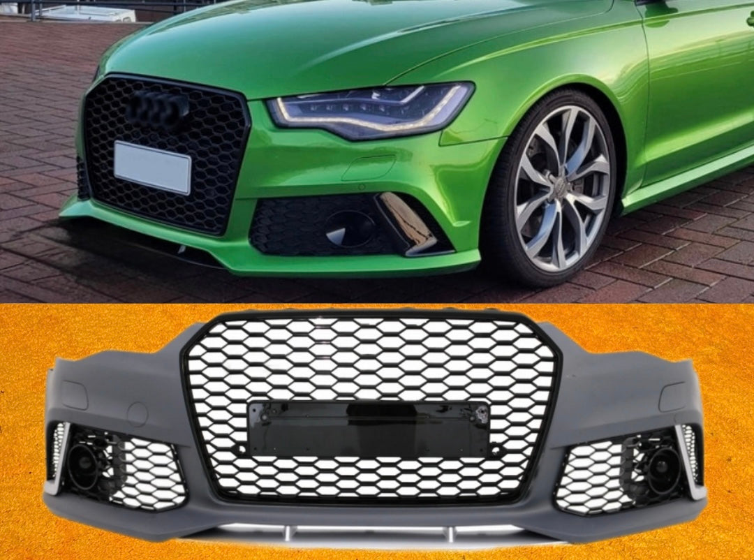 Griglia Paraurti Anteriore RS6 Style Artudatech Per Audi A6 S6 C7 2016-2018 – Nera, Flusso D'Aria Ottimizzato