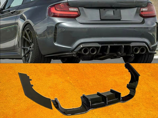Diffusore Posteriore M per Bmw M2 F87 Nero lucido (2015+)