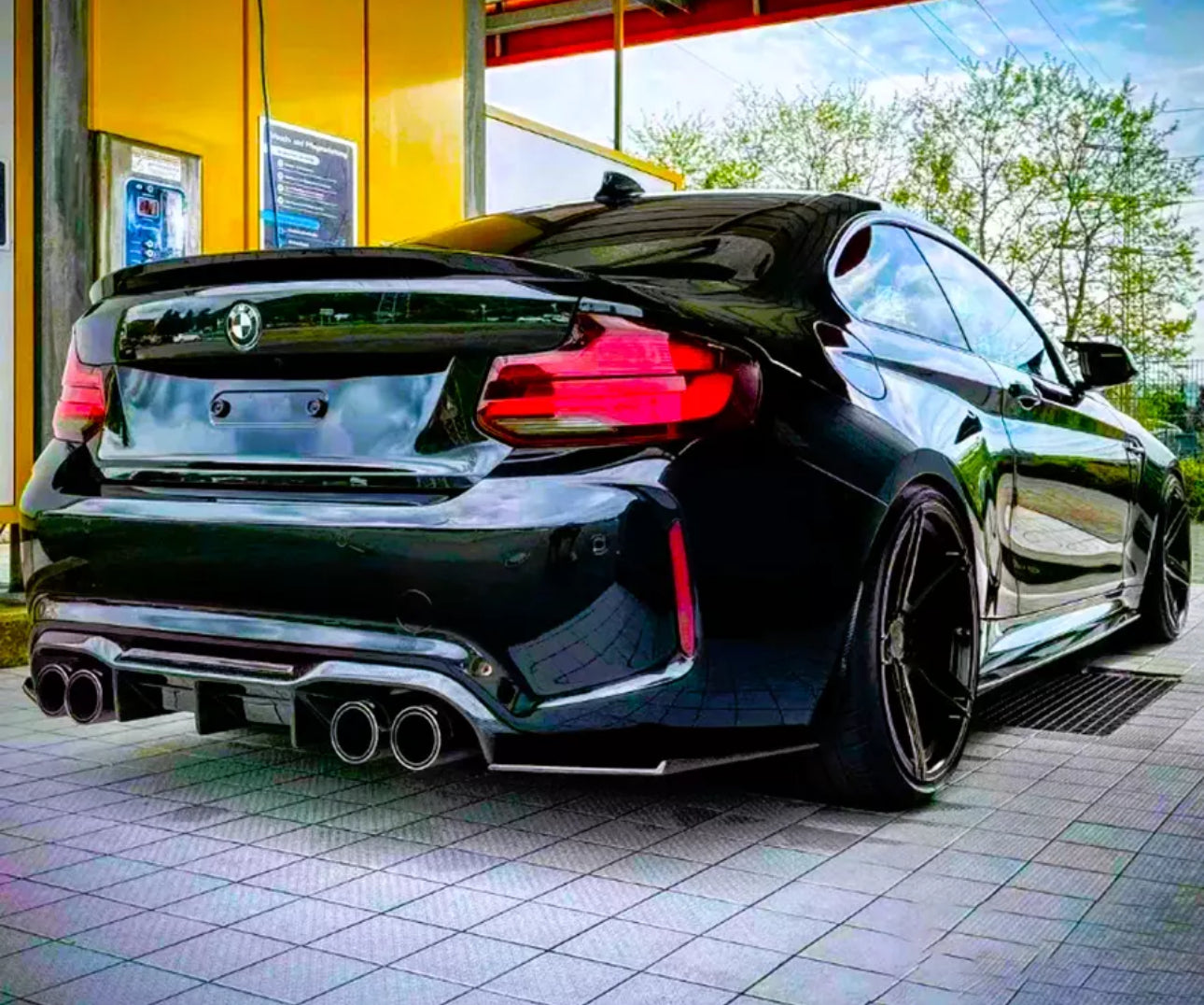 Diffusore Posteriore M per Bmw M2 F87 Nero lucido (2015+)