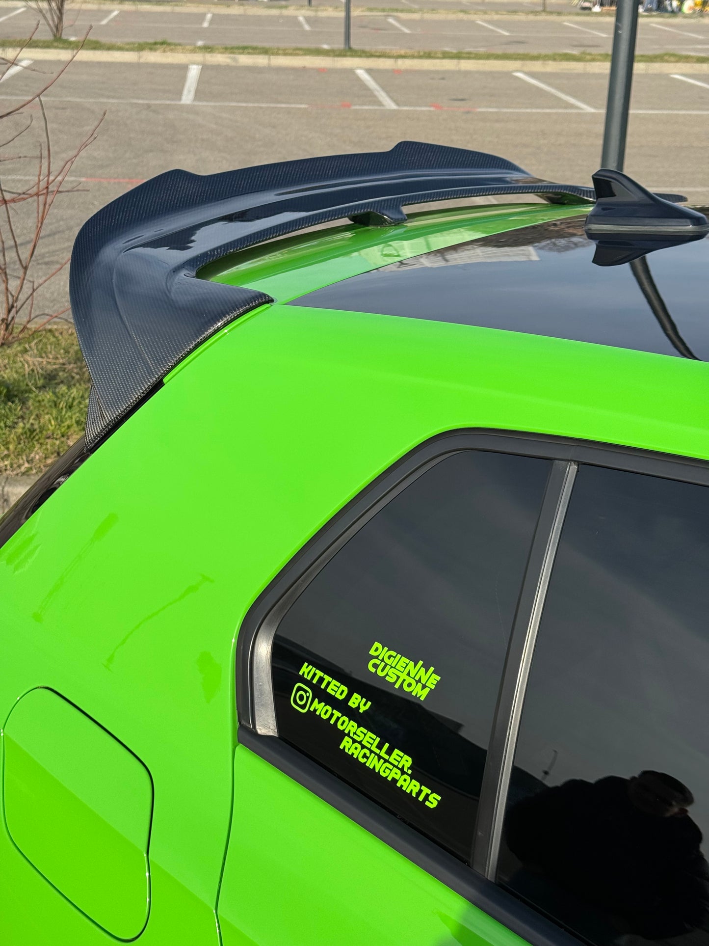 Spoiler Clubsport Posteriore Real Carbon Fiber V2 per VW Golf MK8