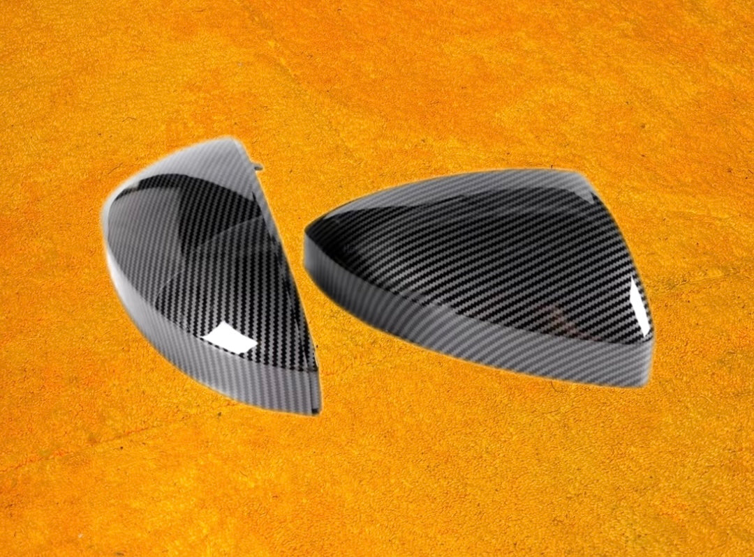 Coppia Calotte Specchio Retrovisore per Audi TT MK3 Nero Lucido/Carbon look (15-24)