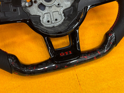 Volante Volkswagen Carbon Forged Personalizzato per Golf - Polo - Scirocco (configuralo)
