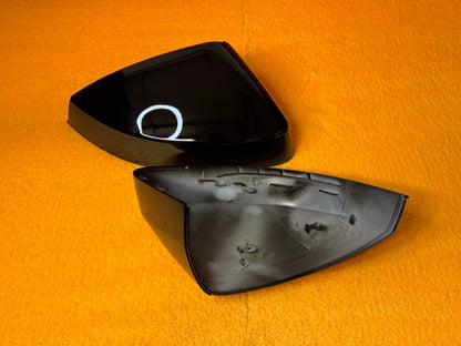 Coppia Calotte Specchio Retrovisore per Audi A3 8V Nero Lucido/Carbon look
