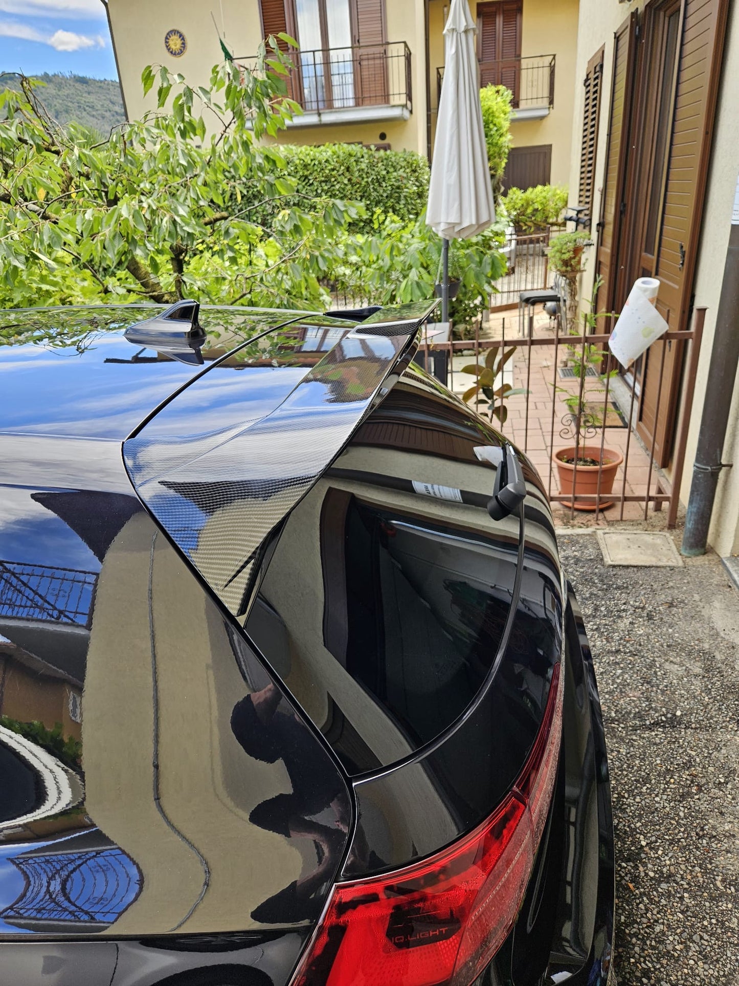 Spoiler Posteriore per VW Golf MK8 Nero lucido/Carbon Look