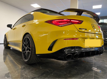 Rear lip Paraurti Posteriore Per Mercedes Classe CLA C118 Nero lucido/Carbon look (19-24)