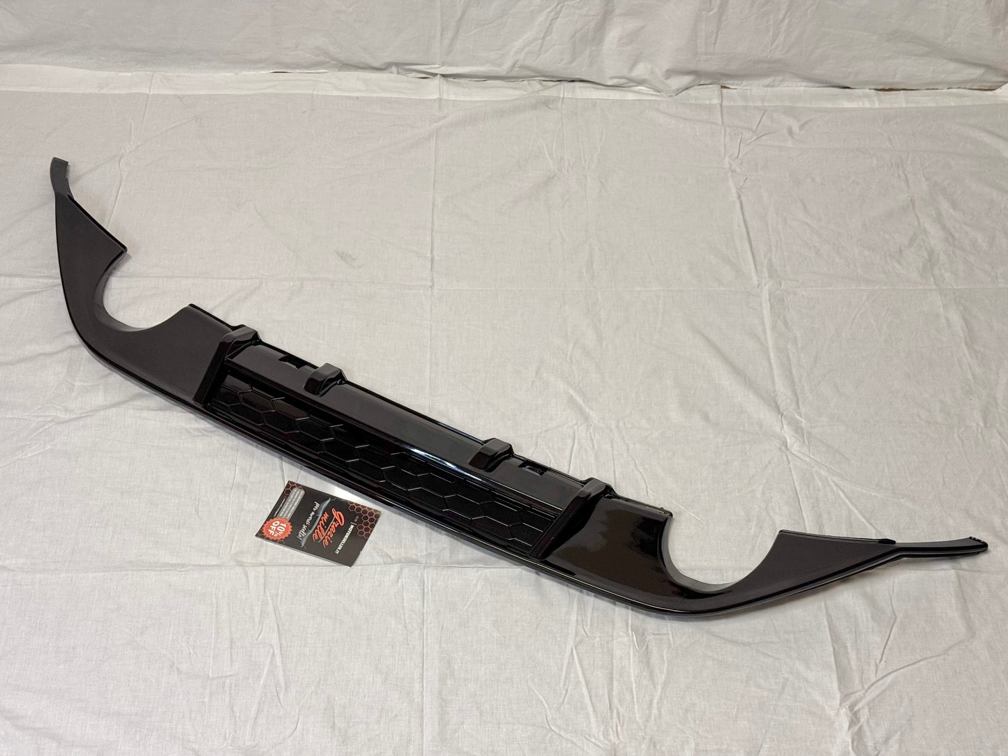 Diffusore Posteriore GTI Look Doppia uscita per VW Golf MK7 Nero lucido(13-16)