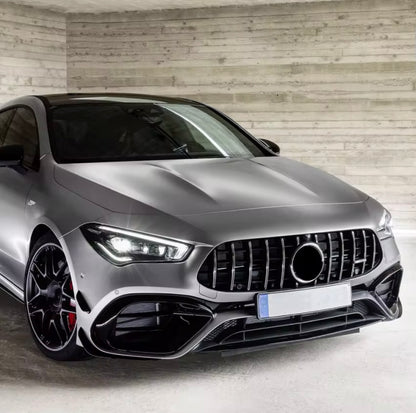 Front lip Paraurti Anteriore Per Mercedes Classe CLA C118 CLA35/45 Nero lucido(19-24)
