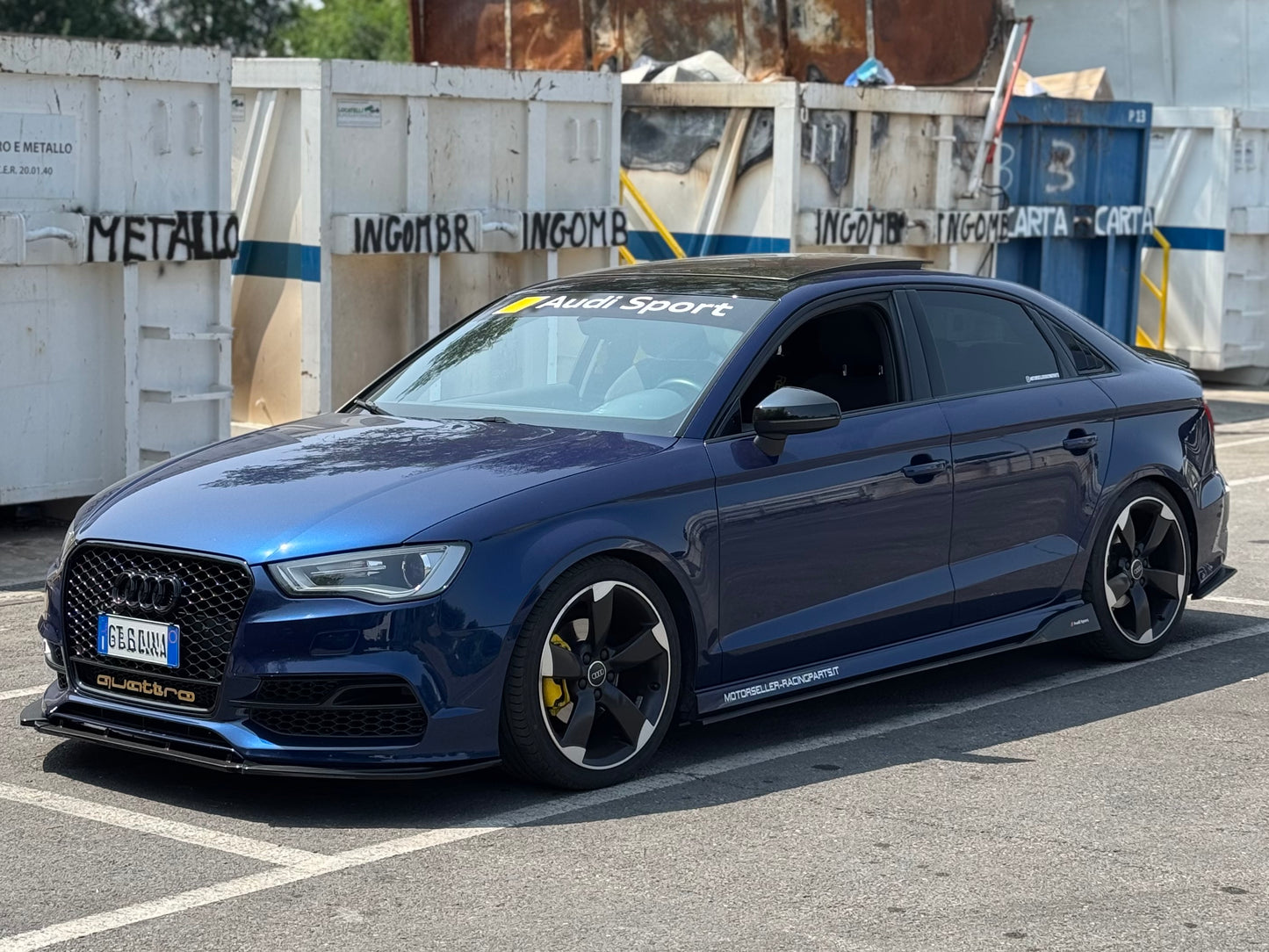 Lama Spoiler Paraurti Anteriore Per Audi A3 S3 S-line 8V (13-16)