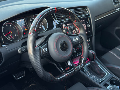 Volante Volkswagen Carbon Forged Personalizzato per Golf - Polo - Scirocco (configuralo)