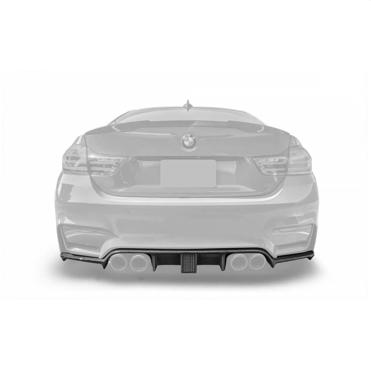 Diffusore Posteriore M Luce a led per Bmw M3 F80 M4 F82 F83 Carbon look/Nero lucido (14-20)