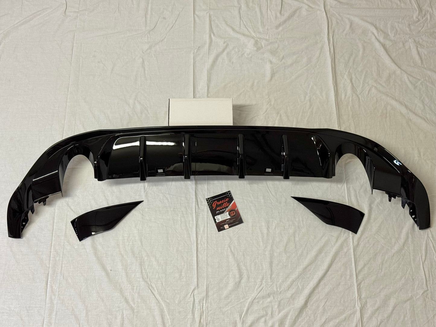 Diffusore Posteriore TCR Look Doppia uscita per VW Golf MK7.5 GTI Nero Lucido(17-20)