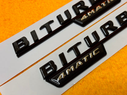 Badge Laterale BITURBO 4matic per Mercedes Classe CLA C117 C118