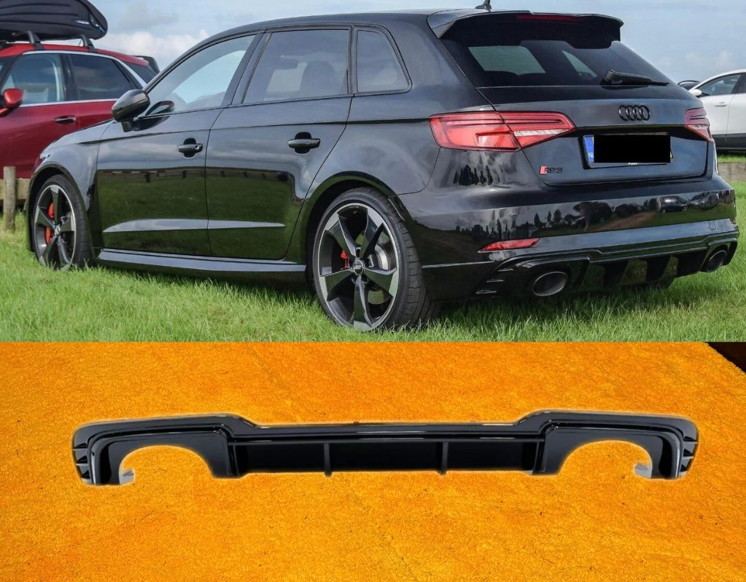 Diffusore Posteriore Doppia uscita per Audi A3 8V Sline S3(17-20)