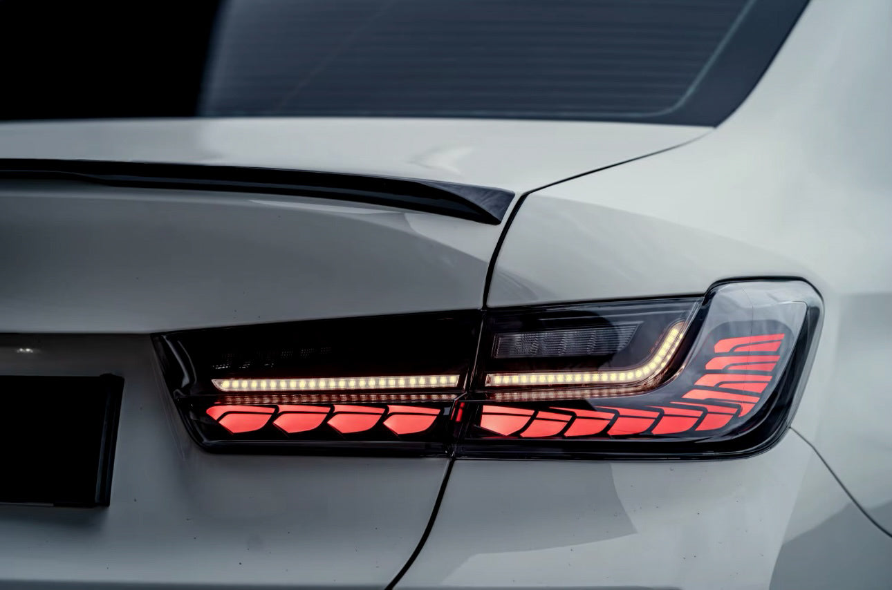Coppia Fanali Posteriori Dinamici OLED Full Led Fumè per Bmw 3 G20 M3 G80