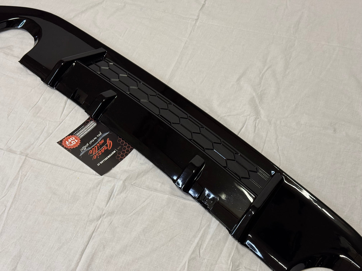 Diffusore Posteriore GTI Look Doppia uscita per VW Golf MK7 Nero lucido(13-16)