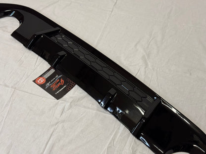 Diffusore Posteriore GTI Look Doppia uscita per VW Golf MK7 Nero lucido(13-16)