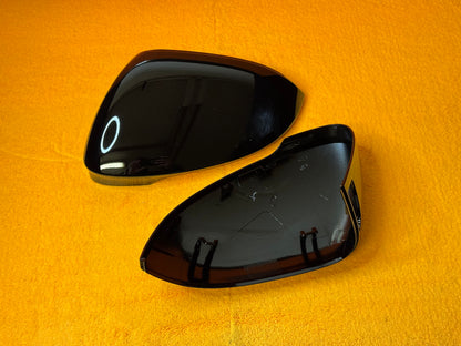 Coppia Calotte Specchio Retrovisore per VW Golf MK8 Nero lucido/Carbon look