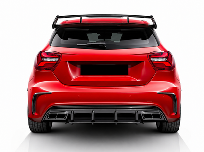 Diffusore Posteriore Stile AMG per Mercedes Classe A W176 (nero lucido)