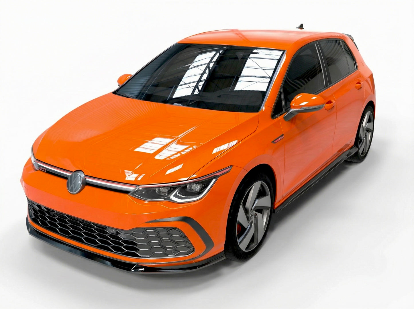 APEX - Lama spoiler anteriore V2 per VW Golf MK8 GTI / GTE / GTD / R-Line (2020-2024)