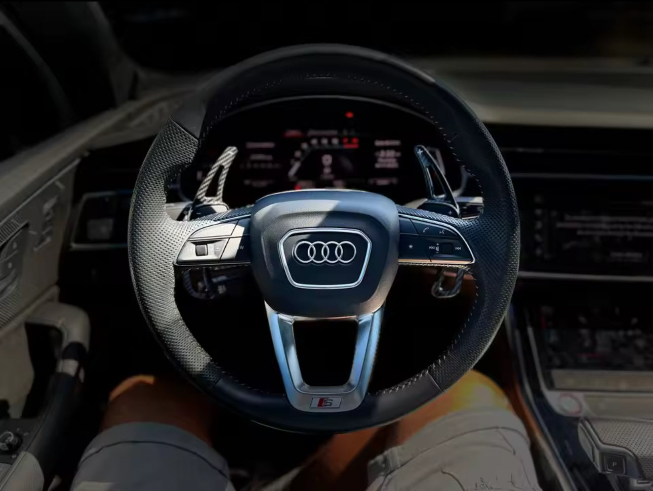Paddle Volante Palette Carbon look per Audi A3 A4 A5 TT Q3 Q5