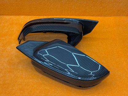 Coppia Calotte Specchio Retrovisore Real Carbon Fiber per BMW Serie 2 3 4 G