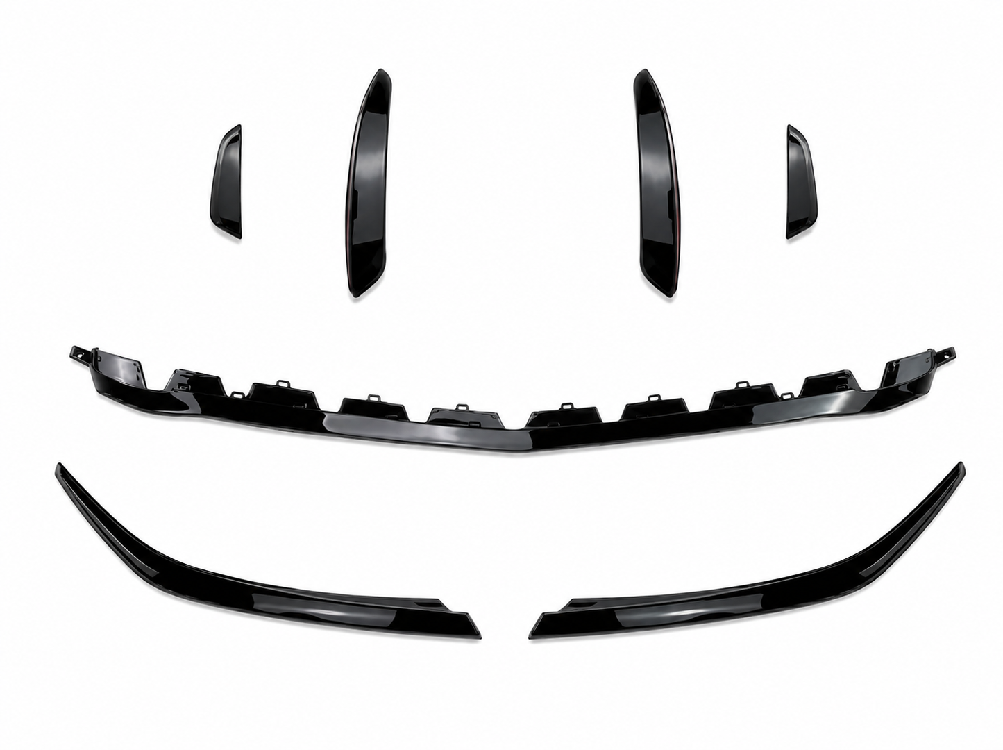 Front lip Paraurti Anteriore Per Mercedes Classe A W177 A35 / Amg-line Nero lucido (18-23)