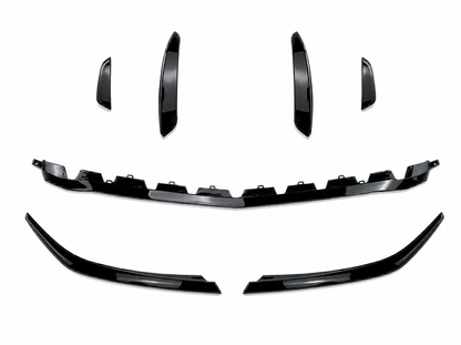 Front lip Paraurti Anteriore Per Mercedes Classe A W177 A35 / Amg-line Nero lucido (18-23)