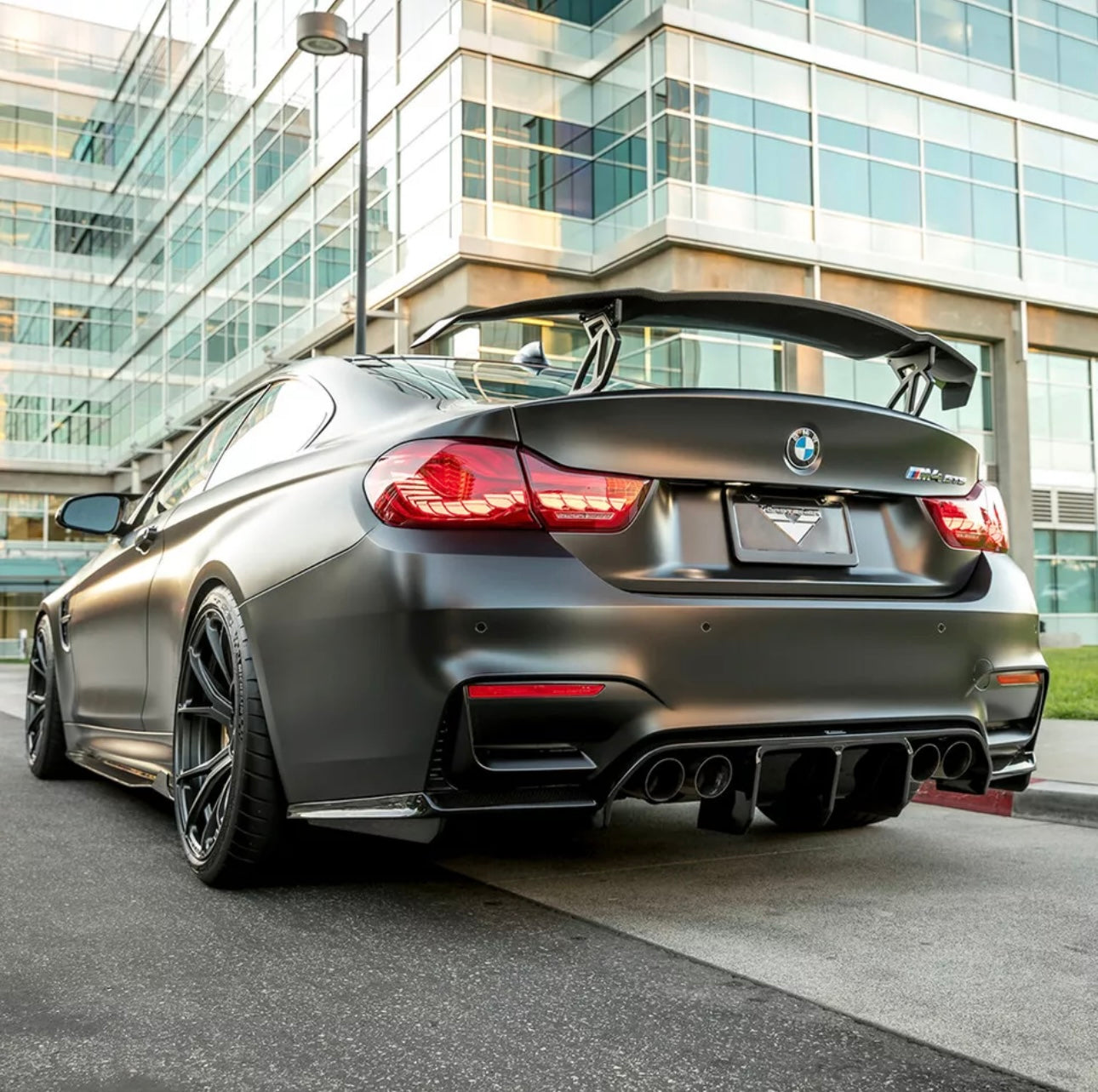 Rear lip Paraurti Posteriore Per Bmw M3 F80 M4 F82 Carbon look/Nero lucido