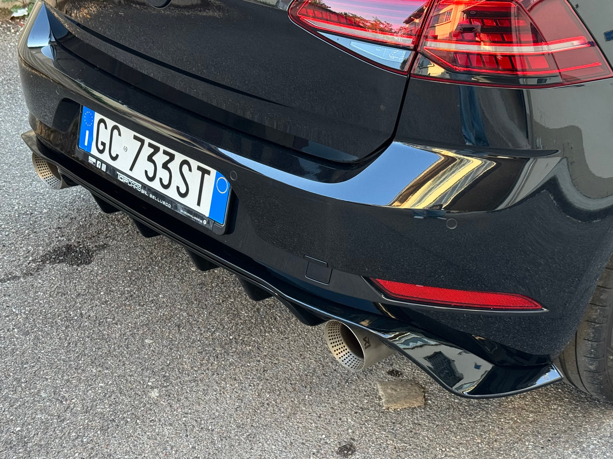 Diffusore Posteriore TCR Look Doppia uscita per Volkswagen Golf MK7.5 GTI (17-20)