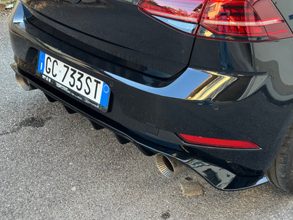 Diffusore Posteriore TCR Look Doppia uscita per Volkswagen Golf MK7.5 GTI (17-20)