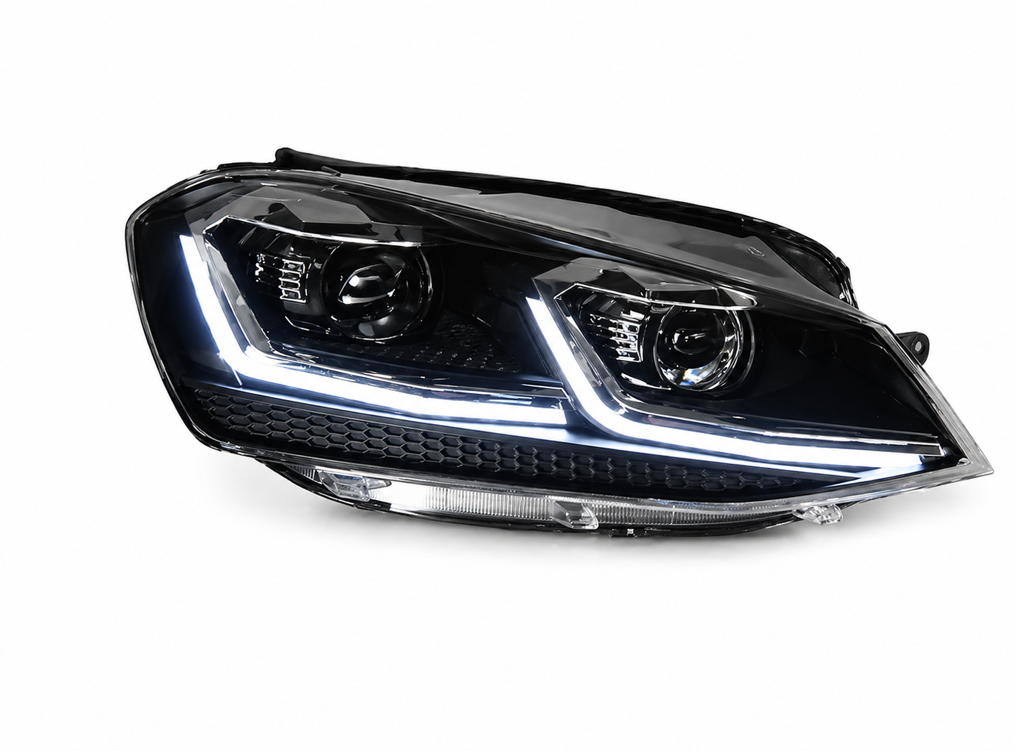 Coppia fanali anteriori dinamici Full Led fumè per Volkswagen Golf MK6 (2008-2013)