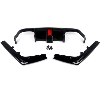Diffusore Posteriore M Luce a led per Bmw M3 F80 M4 F82 F83 Carbon look/Nero lucido (14-20)
