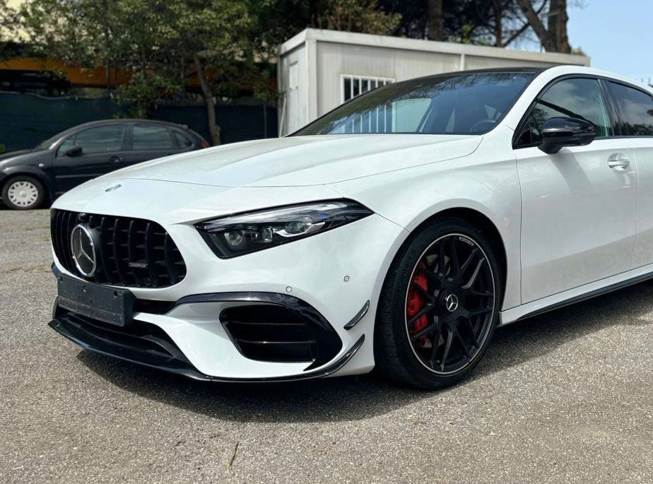 Front lip Paraurti Anteriore Per Mercedes Classe A AMG W177 Nero lucido (18-23)