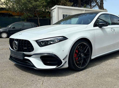 Front lip Paraurti Anteriore Per Mercedes Classe A AMG W177 Nero lucido (18-23)