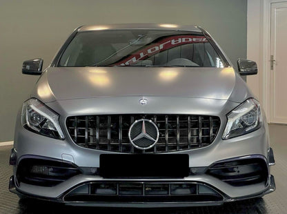 Front lip Paraurti Anteriore Per Mercedes Classe A W176 Nero lucido (15-18)