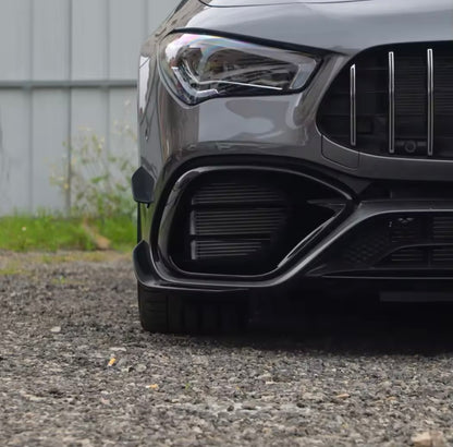 Front lip Paraurti Anteriore Per Mercedes Classe CLA C118 CLA35/45 Nero lucido(19-24)