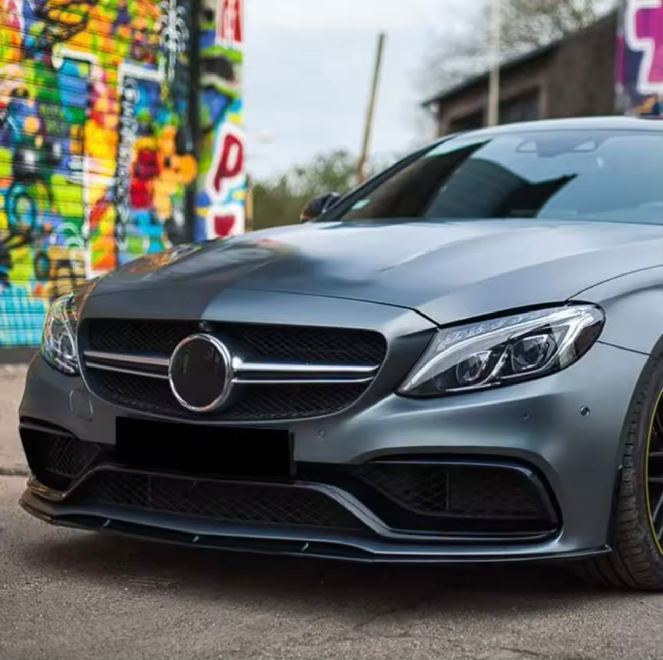 Lama Spoiler Paraurti Anteriore Per Mercedes Classe C63 AMG W205 (14-21)