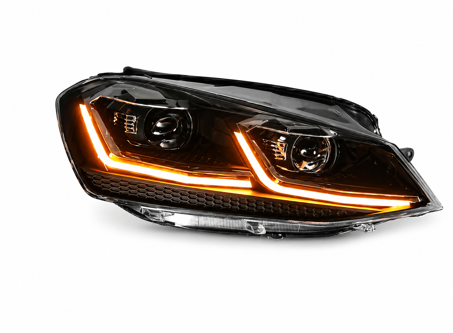 Coppia fanali anteriori dinamici Full Led fumè per Volkswagen Golf MK6 (2008-2013)