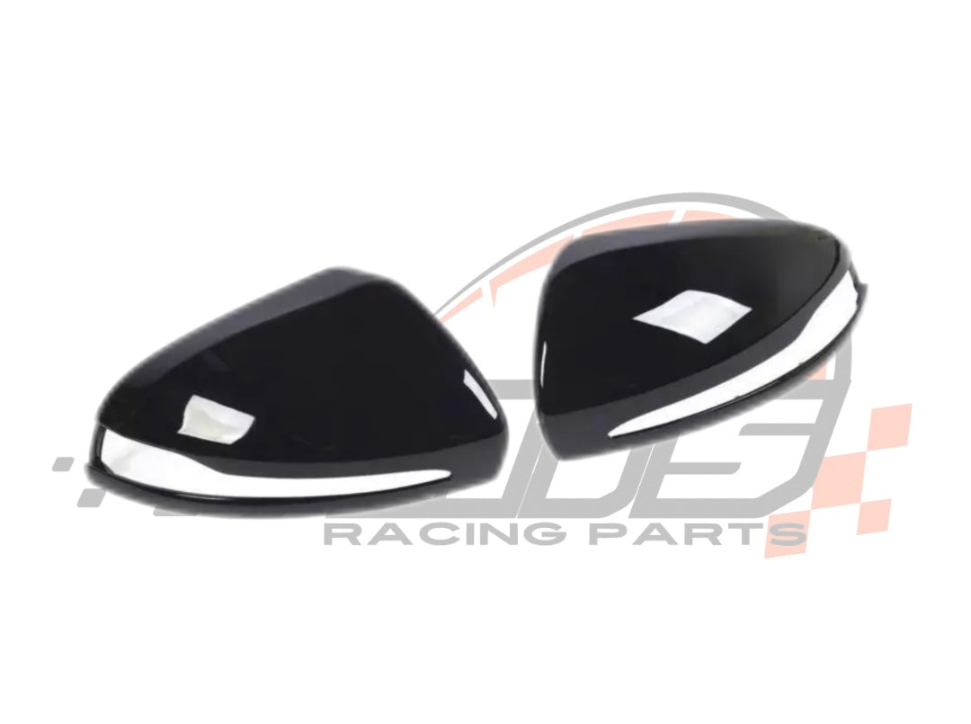 Coppia Calotte Specchio Retrovisore per Mercedes Classe C W205 Nero lucido/Carbon look (14-21)