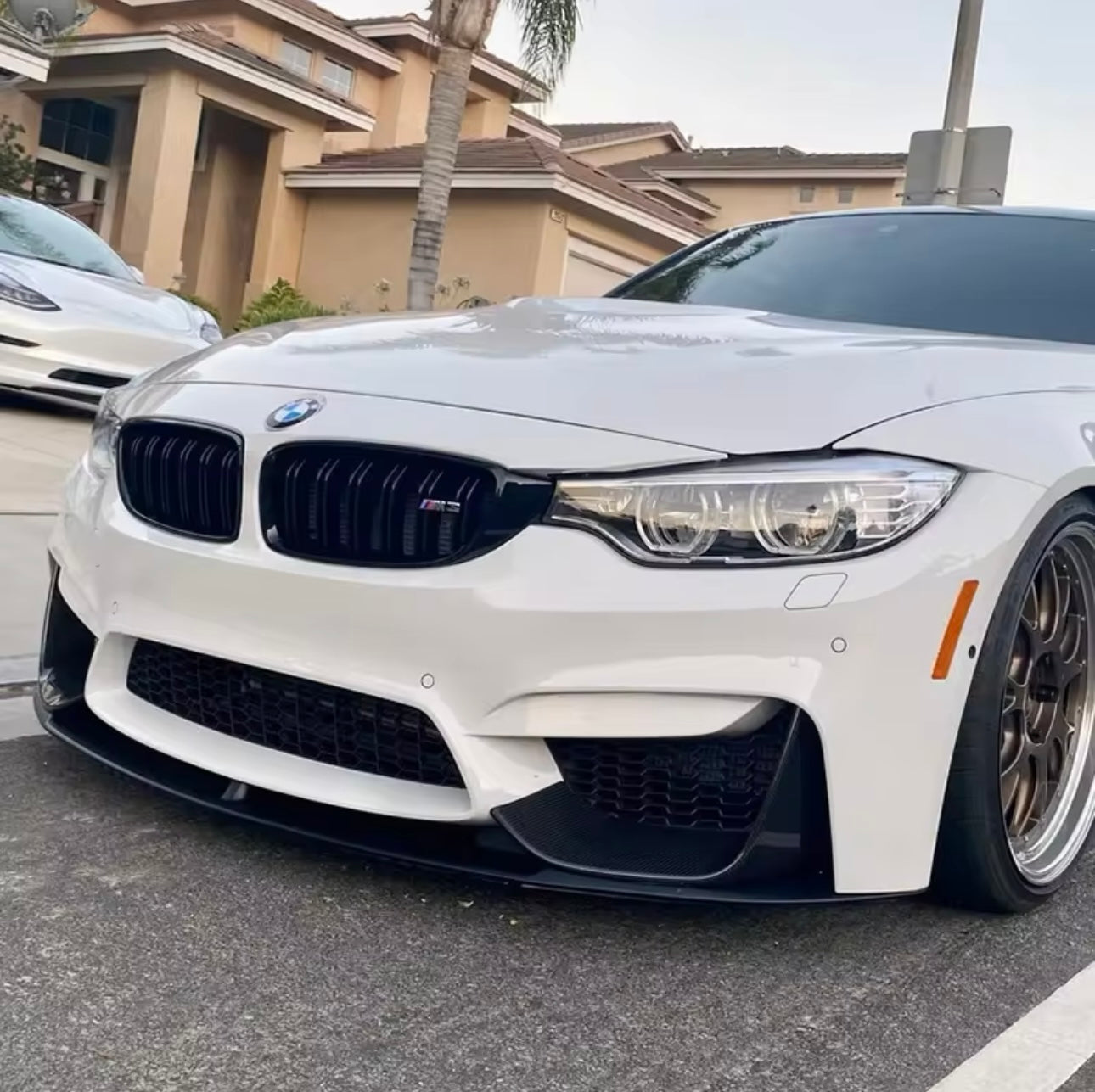 Lama Spoiler Paraurti Anteriore Per Bmw M3 F80 M4 F82 (14-20)