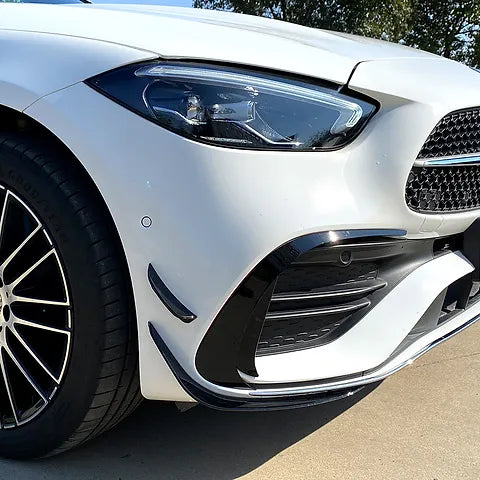Front lip Paraurti Anteriore Per Mercedes Classe C W206 Nero lucido/Carbon look (21-24)