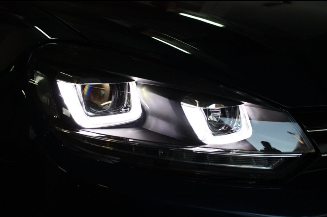 Coppia Fanali Anteriori Dinamici Full Led Fumè per Golf MK6