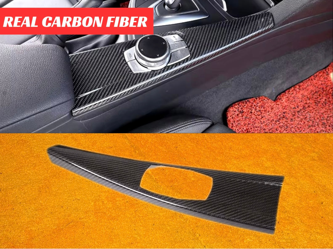 Copertura Console Centrale Real Carbon Fiber per Bmw serie 3 4