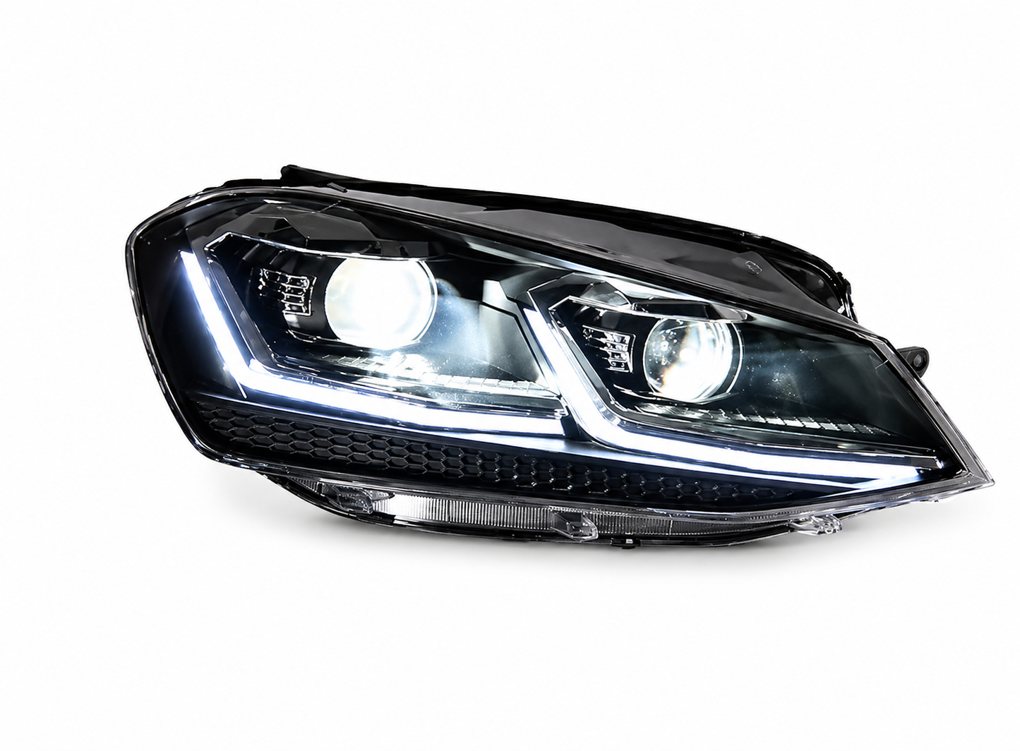 Coppia fanali anteriori dinamici Full Led fumè per Volkswagen Golf MK6 (2008-2013)