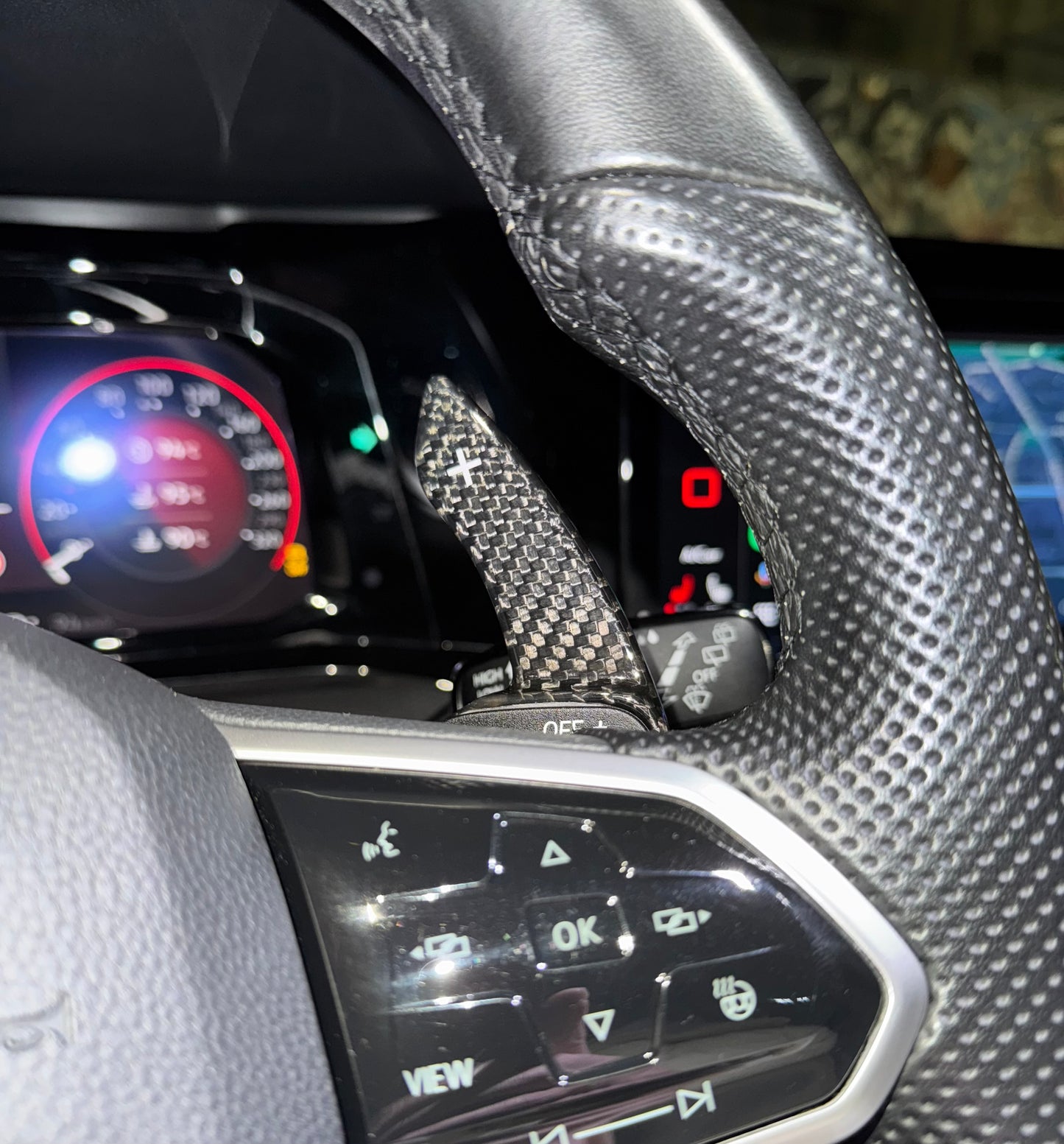 Paddle Volante DSG Real Carbon Fiber Palette per VW Golf MK8