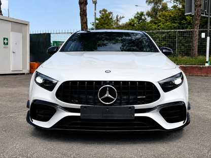 Front lip paraurti anteriore per Mercedes Classe A AMG A45 W177 Nero lucido (18-23)