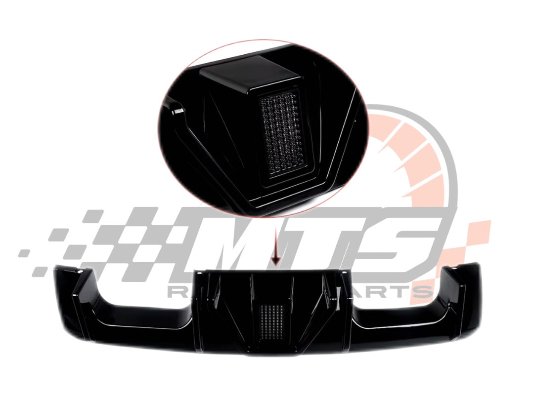 Diffusore Posteriore M Performance Sto a led per Bmw M3 G80 M4 G82 Nero lucido (21-24)