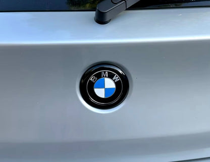 Anello Contorno Logo Posteriore per Bmw 1 F20 F22 Nero Lucido