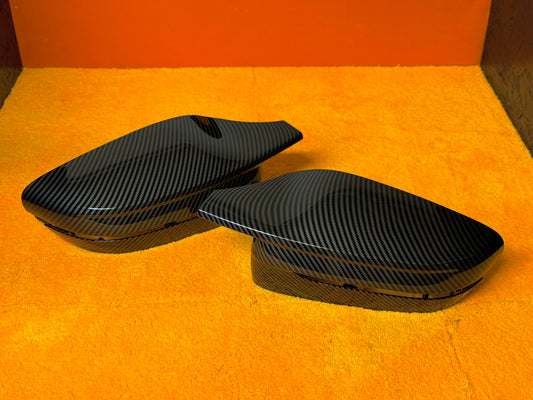 Coppia Calotte Specchio Retrovisore per BMW Serie M2 M3 M4 Nero lucido/Carbon look
