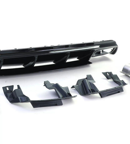 Diffusore Posteriore Stile AMG per Mercedes Classe A W176 (nero lucido)